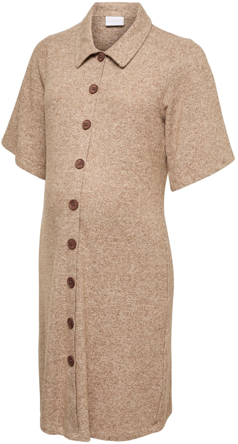 Mamalicious Mama Licious Jurk MLJOVI Zwangerschapsjurk Brown Stone 1