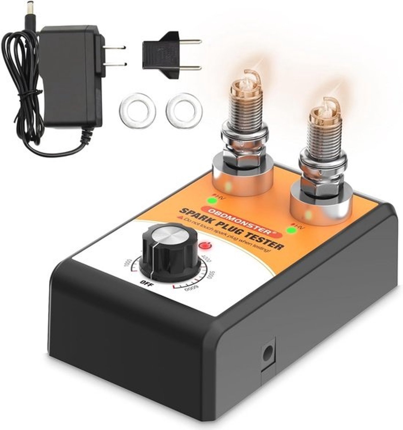 Dual Hole bougietester voor auto en motorfiets - Instelbare frequentie 0 tot 6000RPM