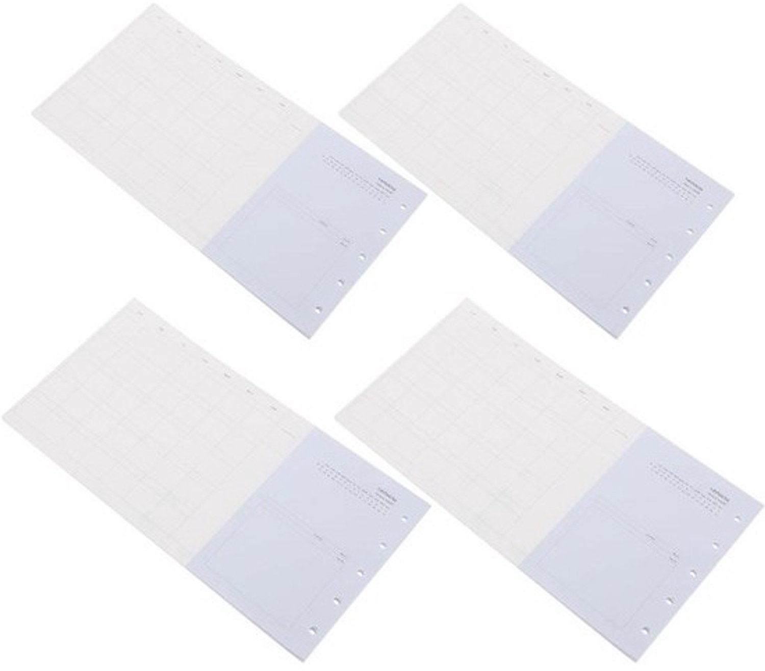 Navullingen voor maandplanner - Agendavellen - Planning overzichtelijk bijhouden - Drievoudige indeling - 205 x 105 cm - Blauw