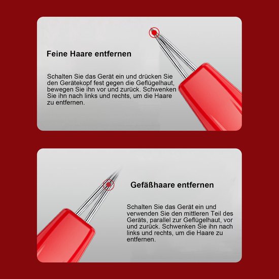 OKWISH Plukmachine - Pluimveeverwijderaar - Efficiënt & Makkelijk Schoonmaken - Voor Keuken & Boerderij - Voor Kip Eend En Gans - 270 X 60 Mm - Rood van OKWISH — afbeelding 5