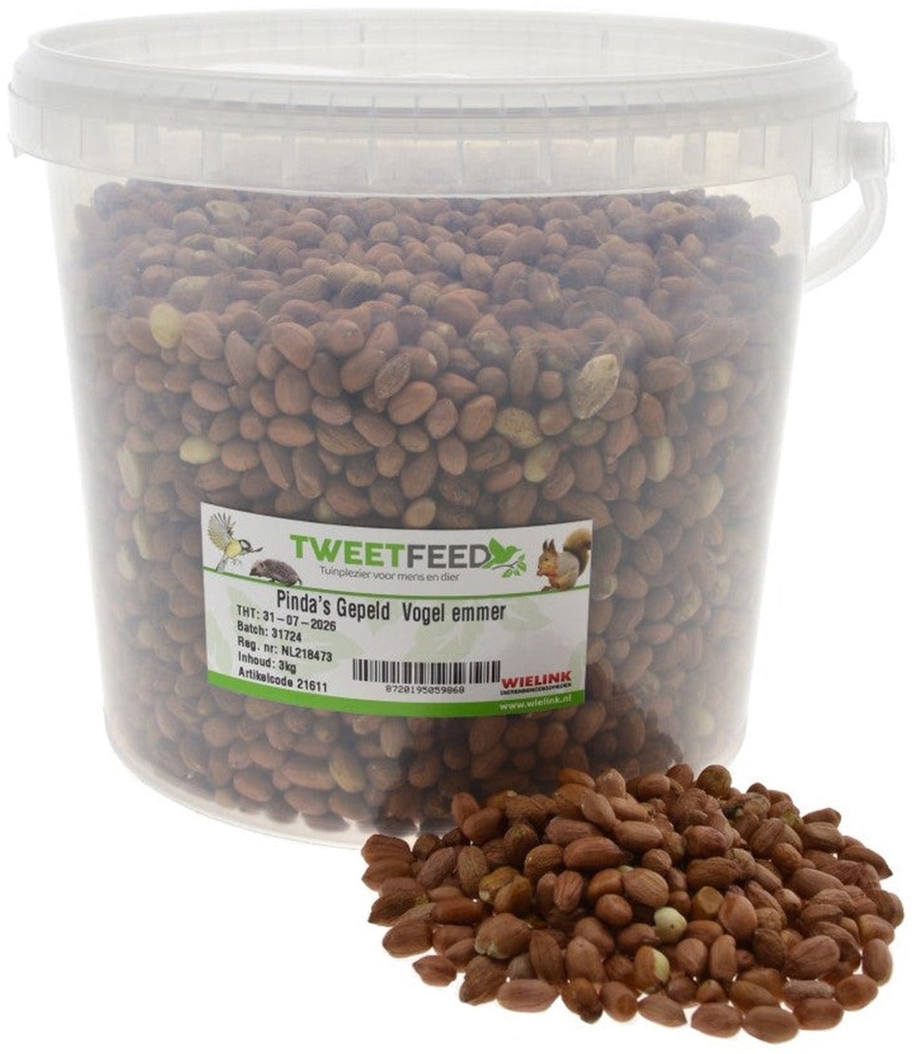 Tweetfeed Pinda's Gepeld 3 kg - Pinda's voor Vogels