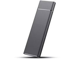 Draagbare SSD – 10 x 3 x 1 cm – 2 TB – Opslag met hoge capaciteit – Snelle draagbare SSD – Type-C-aansluiting – Metalen behuizing – Draagbare externe schijf – Supersnelle externe SSD voor computers en smartphones – Harde schijf