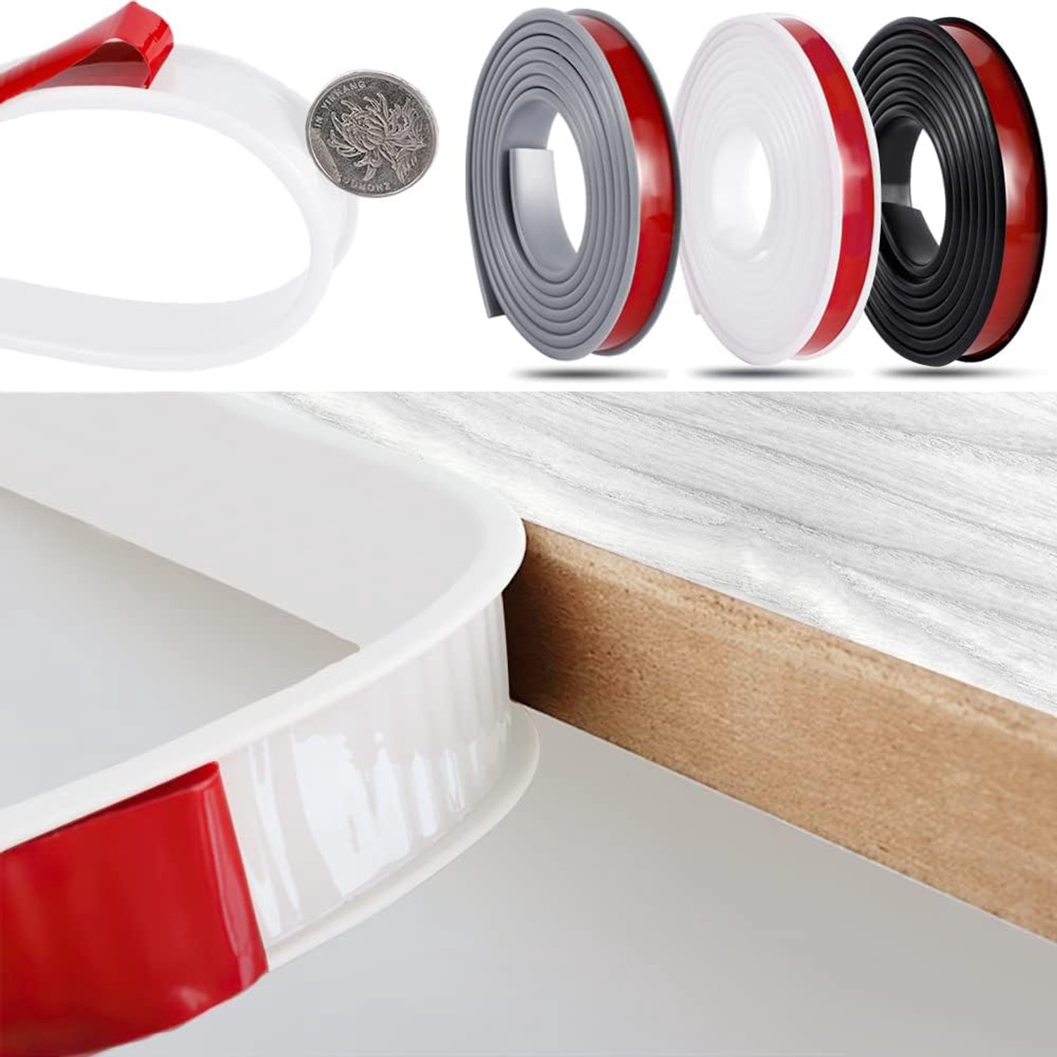 Veneer randafwerking 5 m x 12 mm - zelfklevend PVC - U-vormige randbescherming - ideaal voor meubelrestauratie - Vemera