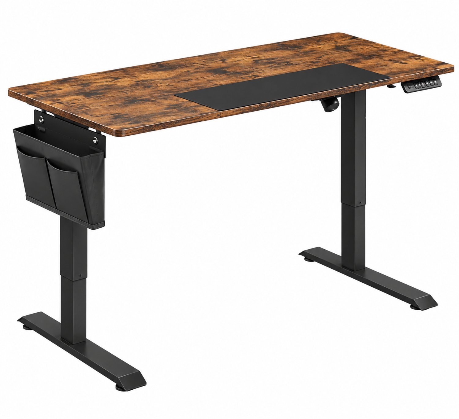 Tremeo Elektrisch Verstelbaar Bureau - Ruim werkblad - Zit Sta - 72 tot 120 cm - Met Geheugenfunctie - Bruin/Zwart - 160x70