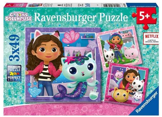 Ravensburger speeltijd met Gabby-puzzel uit Gabby's Dollhouse
