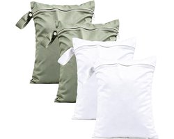 natte zakken 4 stuks - waterdichte natte tassen - met ritssluiting - perfect voor zwemkleding - Vemera