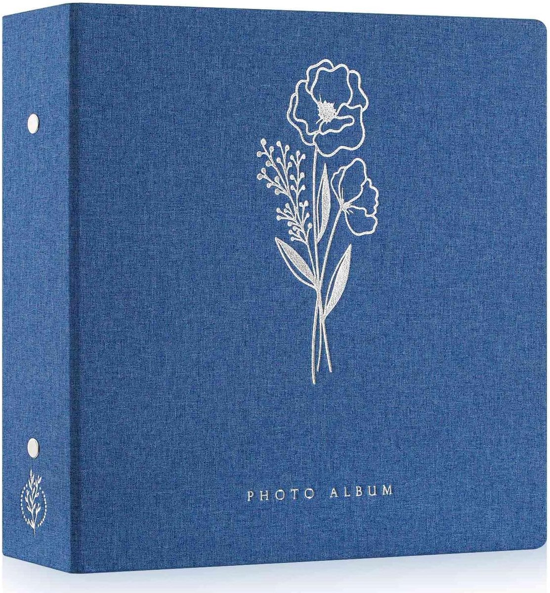 Dailygoods- Fotoalbum 600 Foto's - Insteekalbum - Linnen Omslag - 10x15 cm - Luxe Zilveren Print - Waterdicht en Zuurvrij - Fotoboek