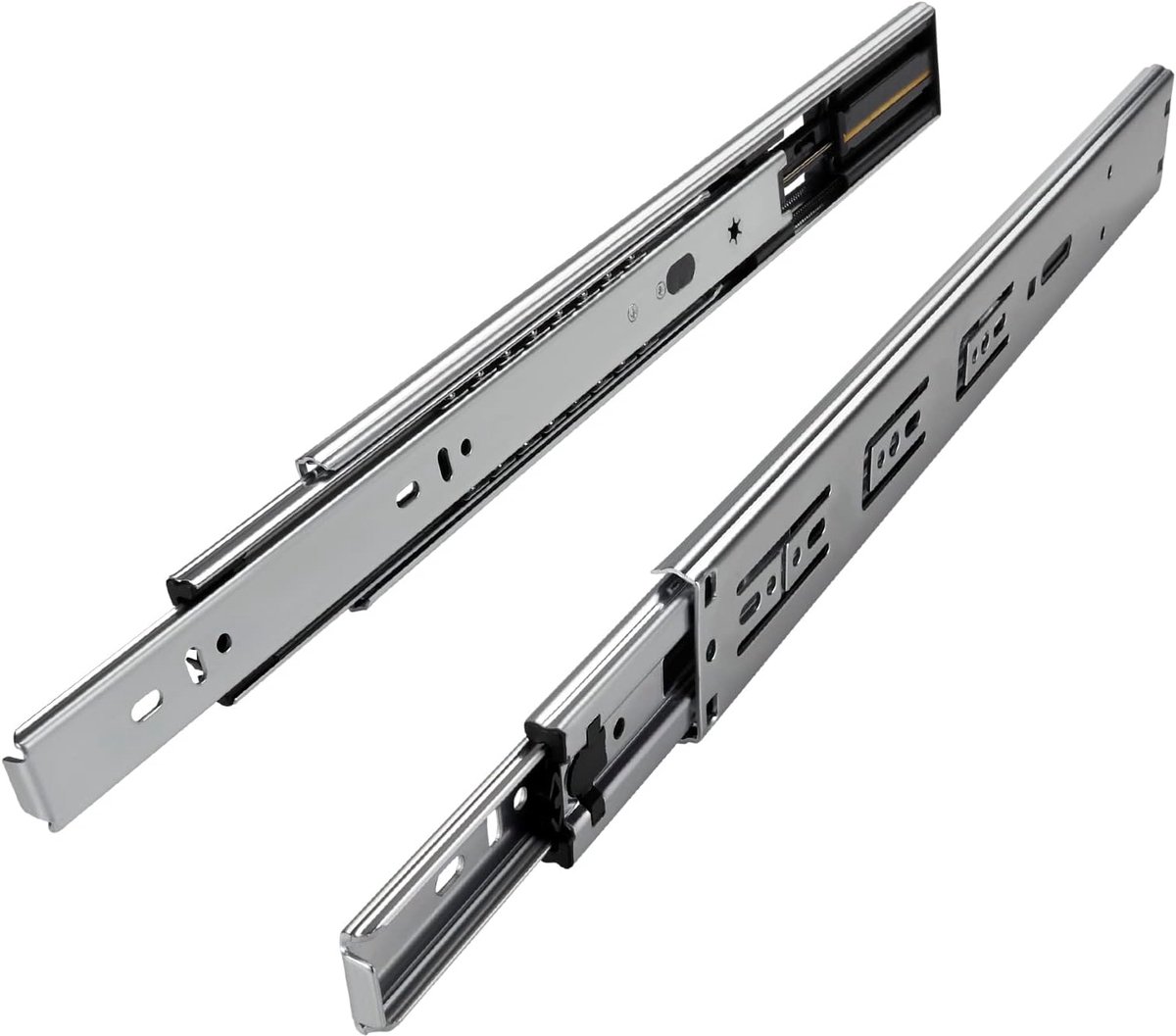1 Paar (2 stuk) Volledig uitschuifbaar Ladegeleider KV1-45-H45-L400-SC Lengte 400 mm Draagkracht 45 kg gegalvaniseerd van SOTECH