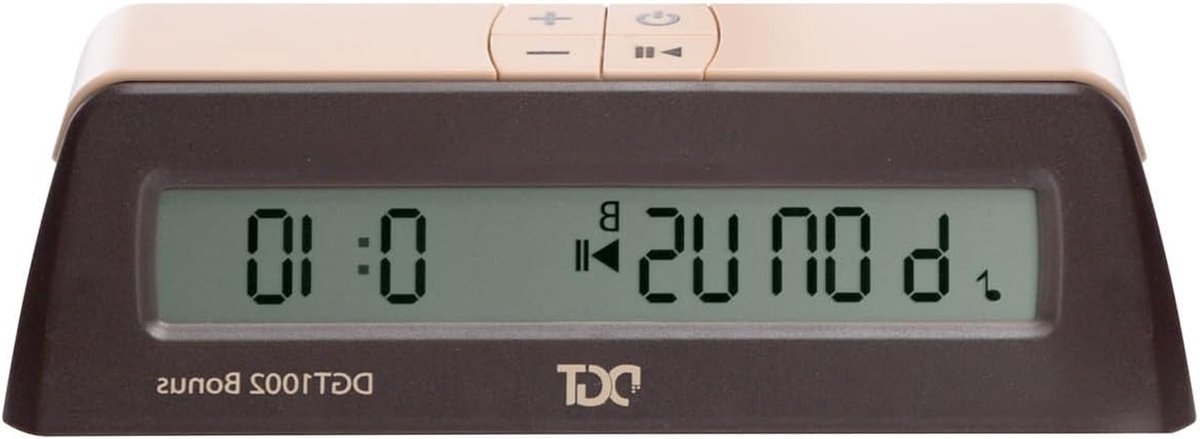 Schaakhorloge - Spel Timer - Wedstrijd Tellen - Bonus Optie - 2 Inch Display - Zwart