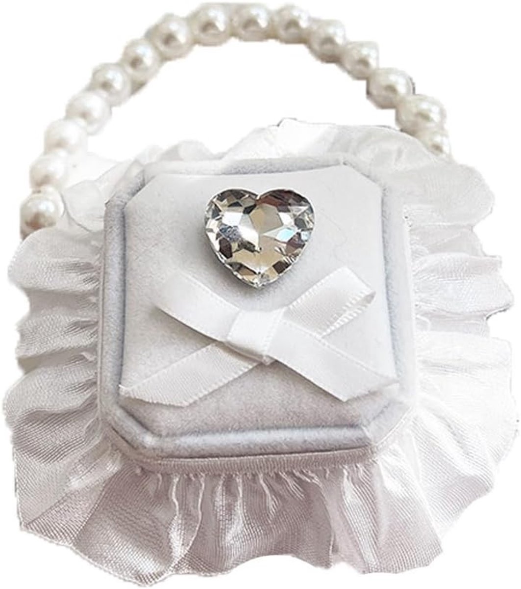 Huwelijksringdrager voor Honden - XL Ringdoos met Love Strass Decoratie en Afneembare Trouwringhalsband voor Honden, Perfect voor Verloving en Trouwerij