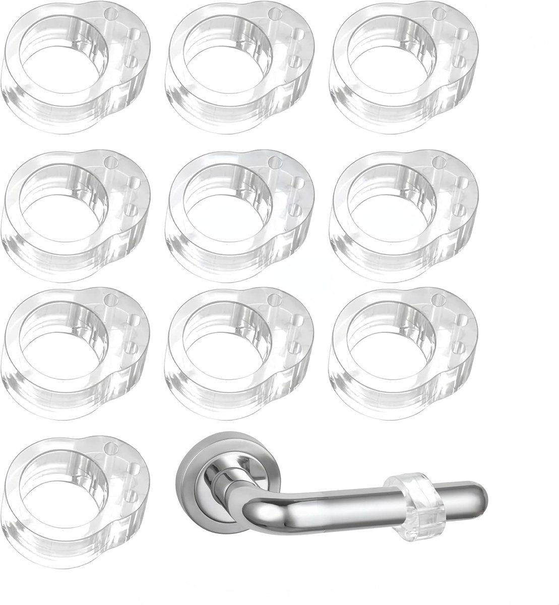 10 Stuks Deurbeschermer van PVC, Bescherming voor Deuren en Ramen, Voorkom Schade aan Muren en Meubels