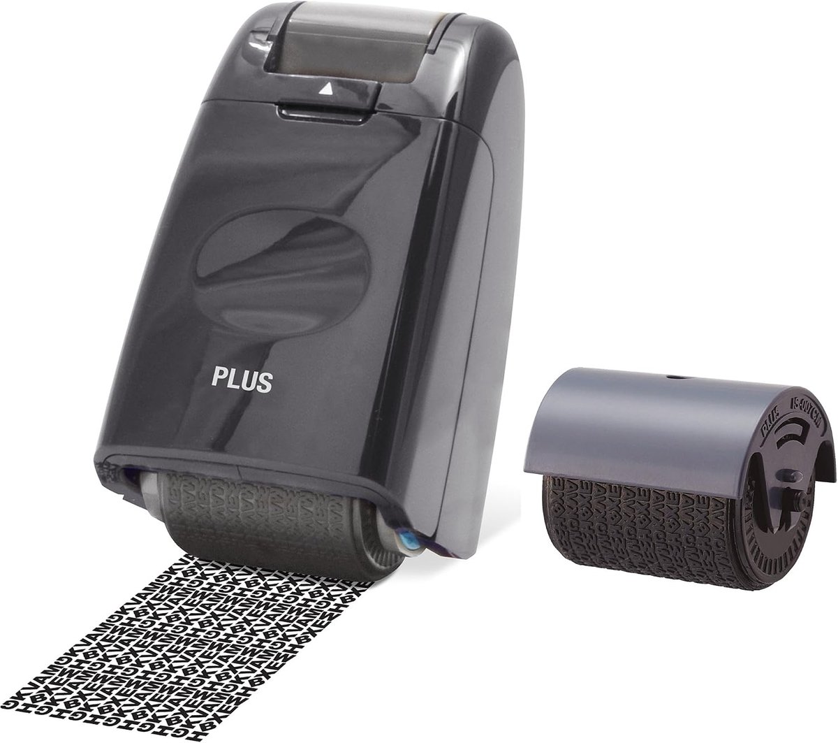 Privacy Stempel Set - Rolstempel met Navulpatroon - Bescherm je Persoonlijke Gegevens - Zwarte Inkt - 26 mm Rolbreedte