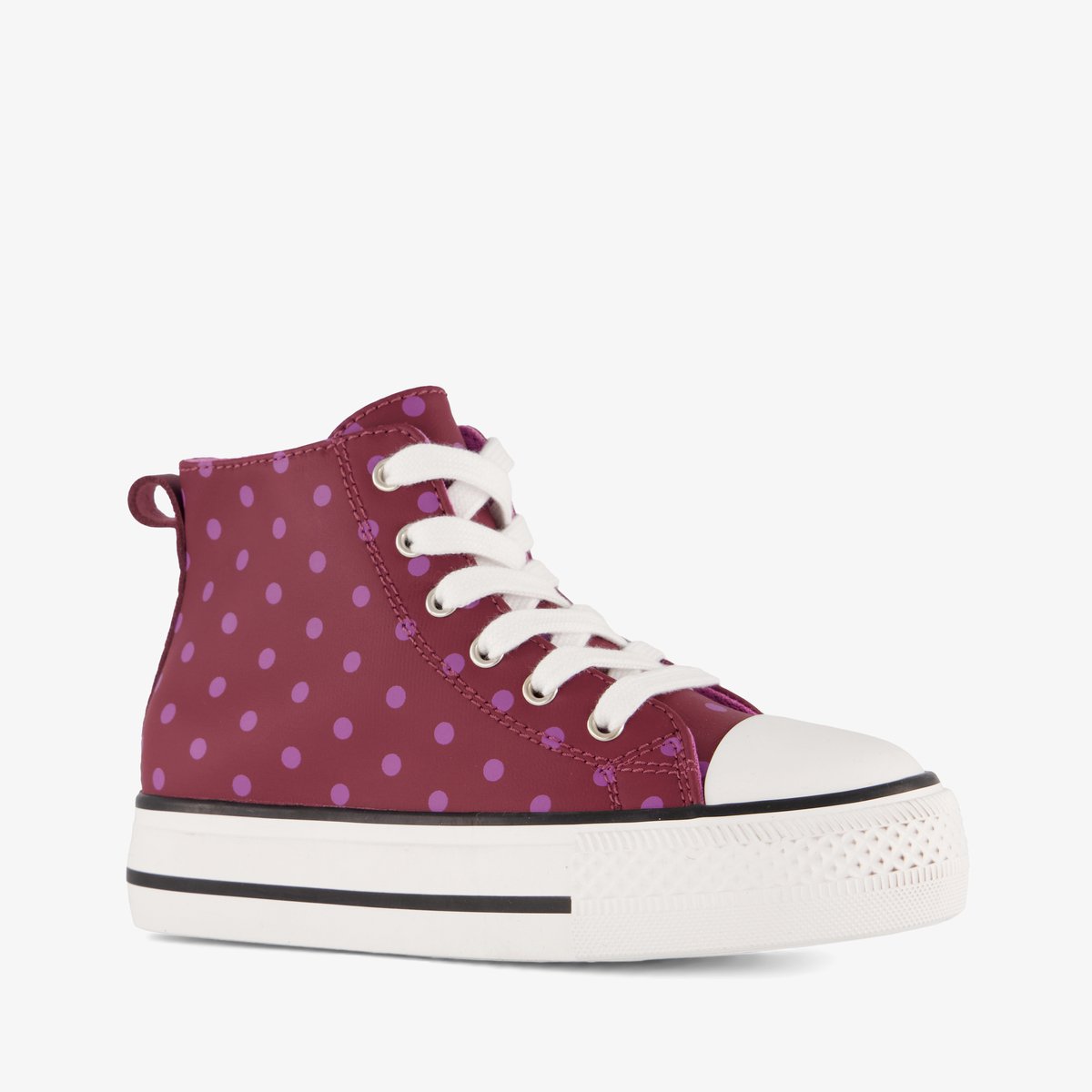Blue Box meisjes hoge sneakers met polkadots roze - Maat 30