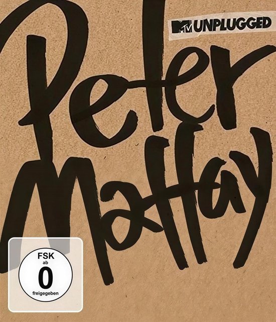 Peter Maffay - MTV Unplugged logo op bruine achtergrond. FSK 0.