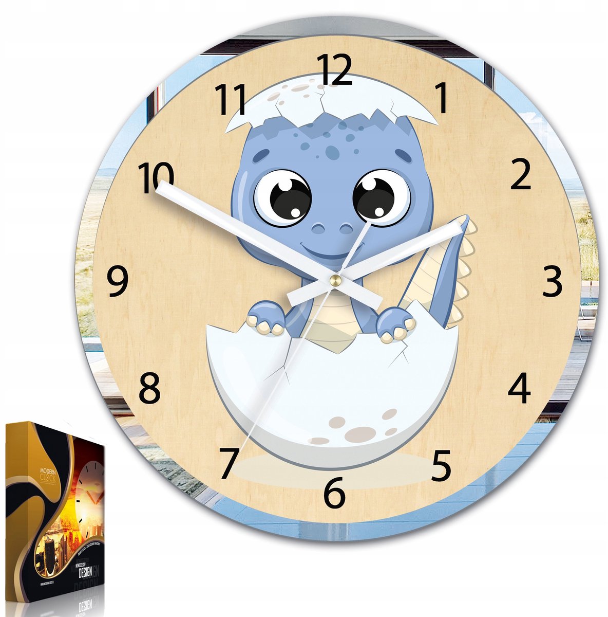 Dinosaurus wandklok kinderkamer - stil quartz uurwerk