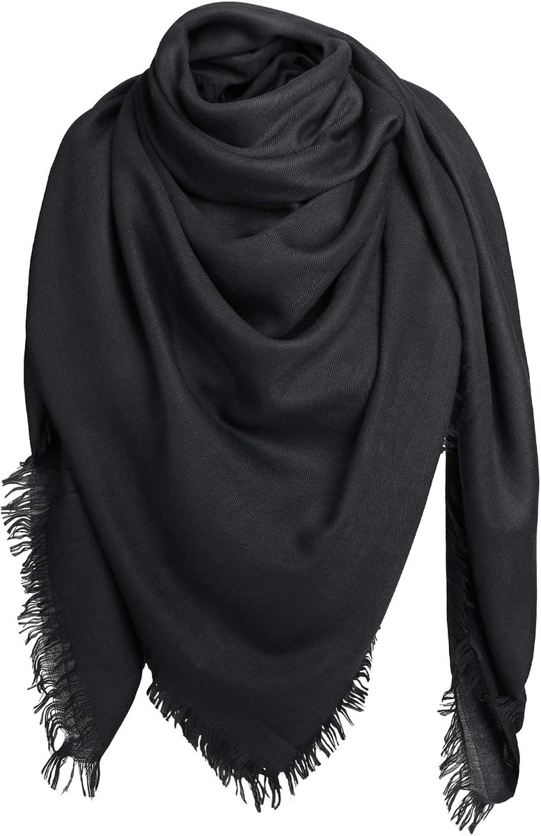 Vierkante Stola 140x140 cm - Effen Kleur - Chique Avondstola - Dames