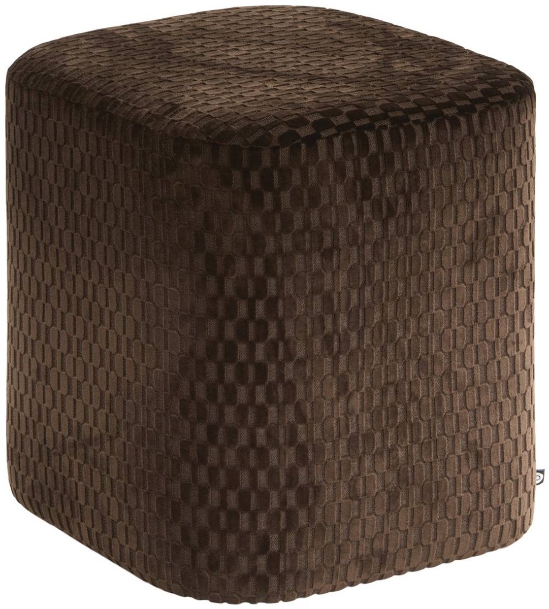 Pouf Selia carré 35x35cm marron