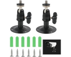 Veilige Camera Bevestiging voor Binnengebruik - Wand- en Plafondmontage voor Stick Up Cam, Wyze, Eufy en Arlo - 2 Stuks met Standaard 1/4" Draadgaten, Geschikt voor Beveiligingscamera's