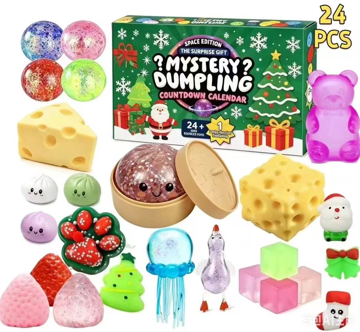 Mystery Dumpling Adventskalender 2026 – 24 Squishies & Verrassingen