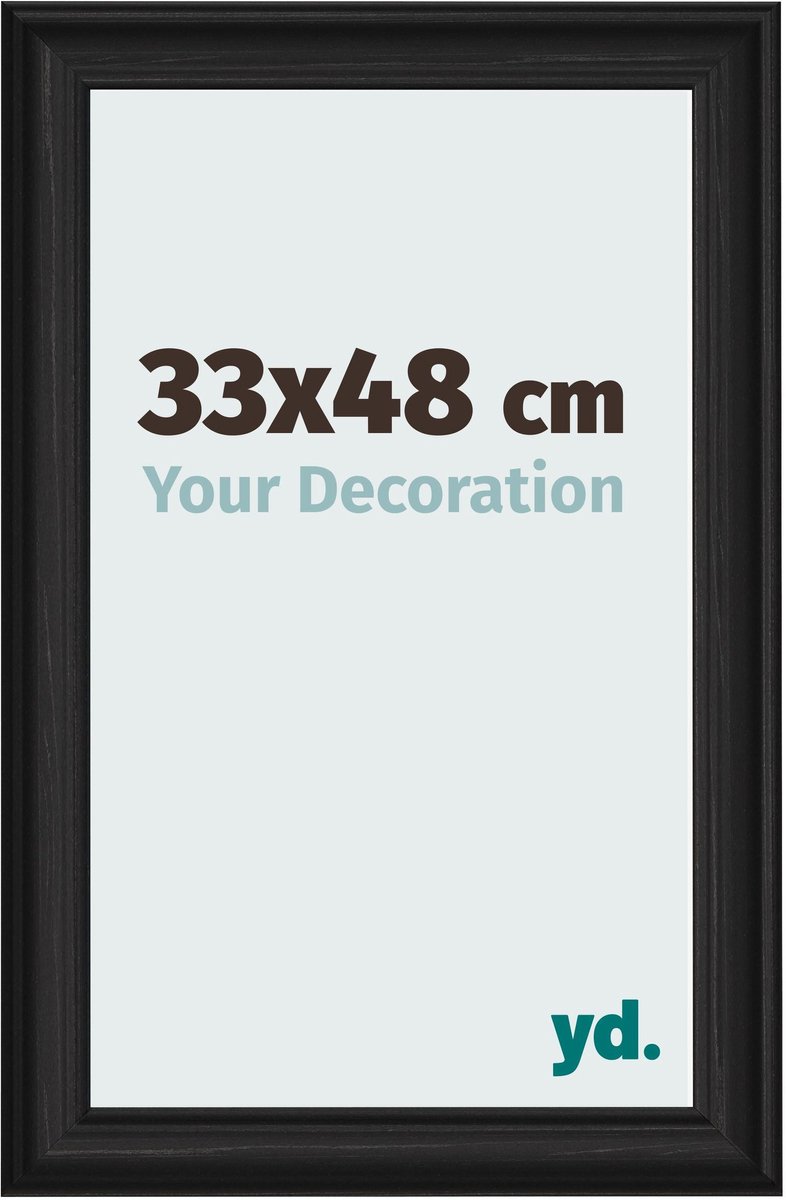yd. Your Decoration - Fotolijst 33x48 cm - MDF - Zwart Houtnerf - Lazio