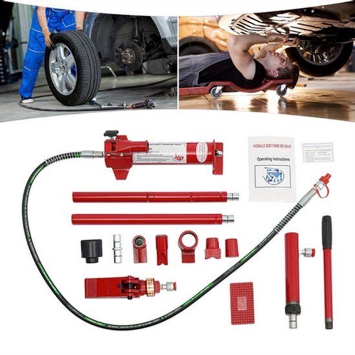 Hefbrug – Hydraulische Scheidingsbok – Autolift – Werkplaatsbok – Voertuiglift – 4 Ton Capaciteit – Robuust Metaal – Compact & Sterk
