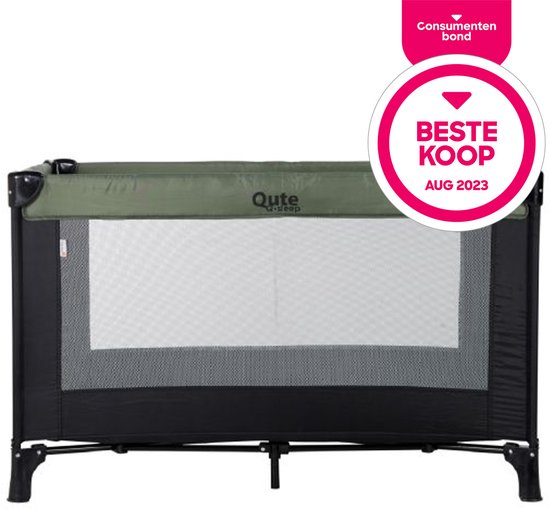 Qute Q-Sleep Campingbedje Olijfgroen / Zwart van Merkloos — afbeelding 4