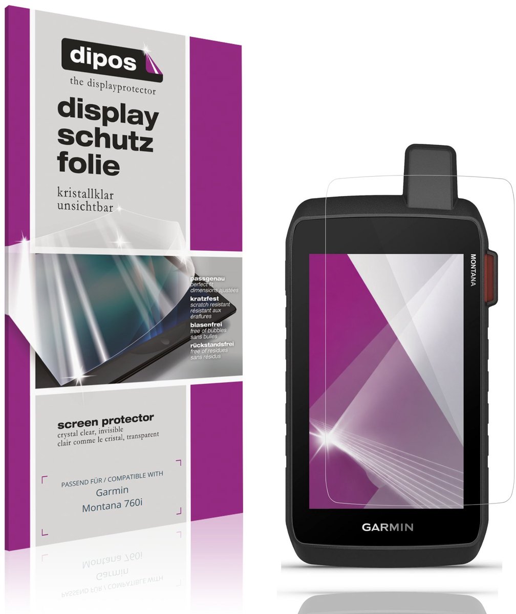 dipos – 2x Beschermfolie geschikt voor Garmin Montana 760i | Krasbestendige & heldere Screenprotector Ultra-Thin