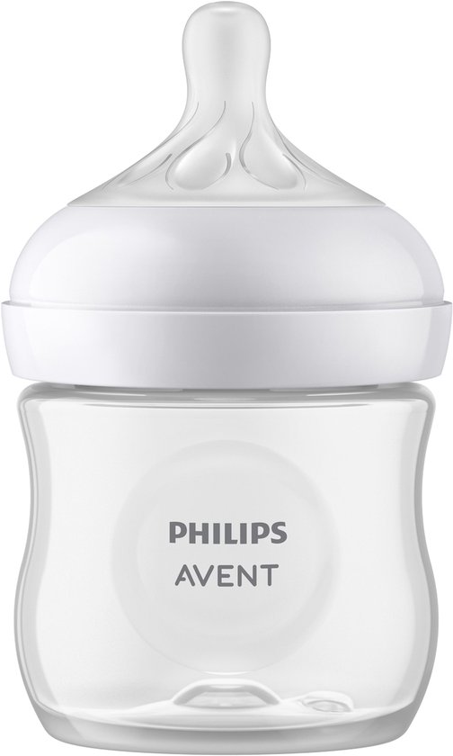 Biberon Philips Avent blanc (125ml), tétine Natural Response, débit 2.