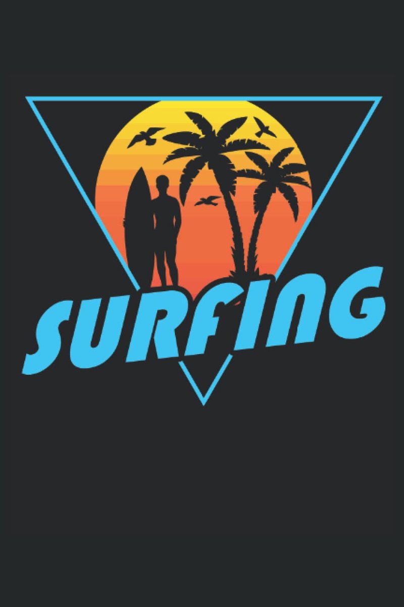 Sunset Beach Surfing - notebook for surfers: DIN A5 (6x9) Notebook for surfers and surfboard owner with 120 lined - ShopVlot