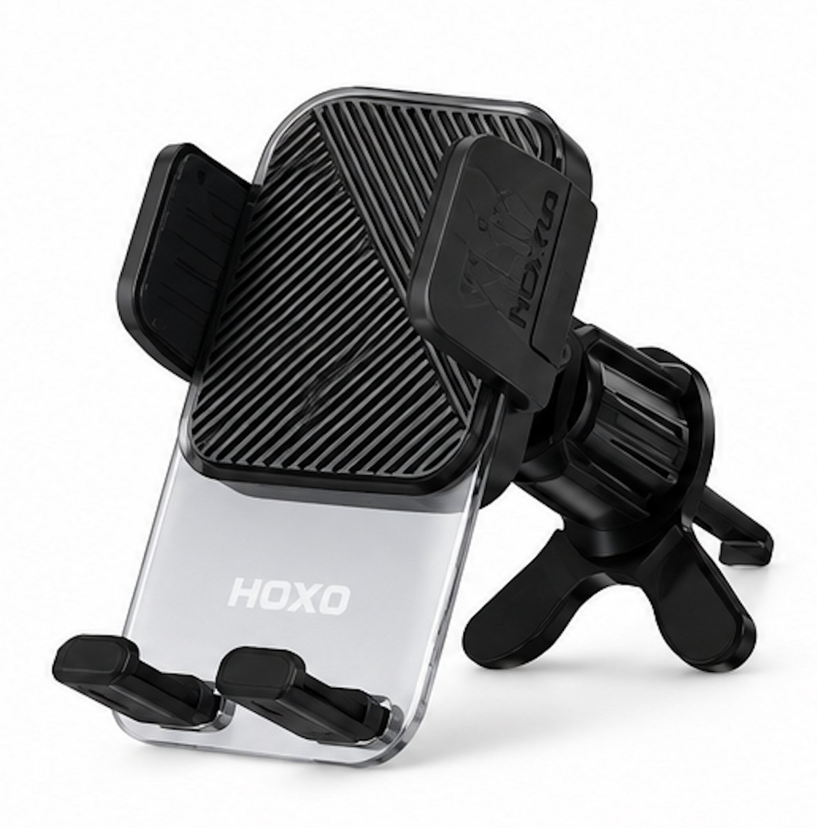 HOXO Autotelefoonhouder Ventilatierooster – 360° Draaibaar – Verstelbare Car Air Vent Holder – Zwart