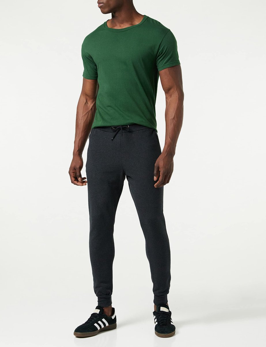 FM London heren FM London Slim Fit Joggers for Men Sports Jogger,Dark Grey,XXL - ShopVlot
