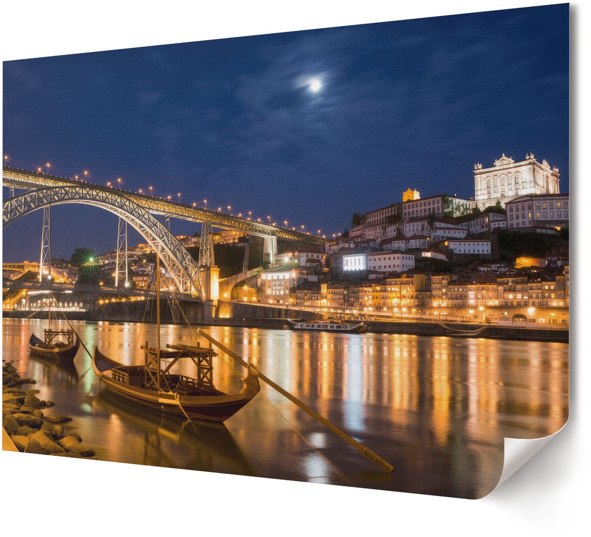 Coloray Polycanvas Wandposter - Kabelbaan, Fotografie - A4 - Blauw Patroon - Rechthoek - Interieurdecoratie - Woonkamer, Slaapkamer, Kantoor - Modern