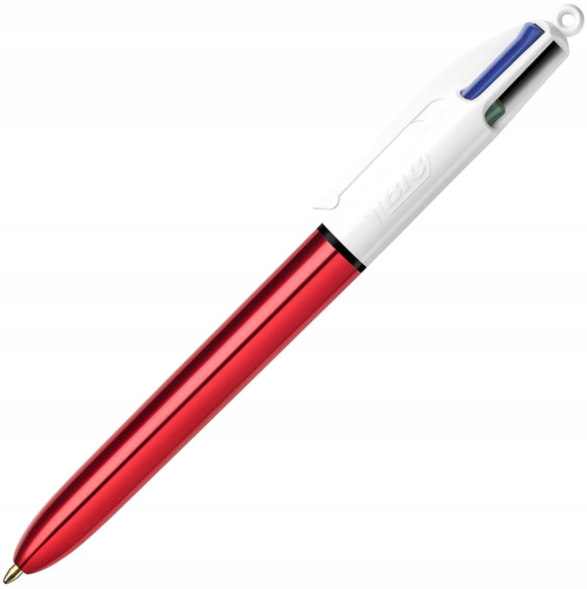 BIC Balpen 4 Colour Shine - Metalic rood - Medium punt 1 mm