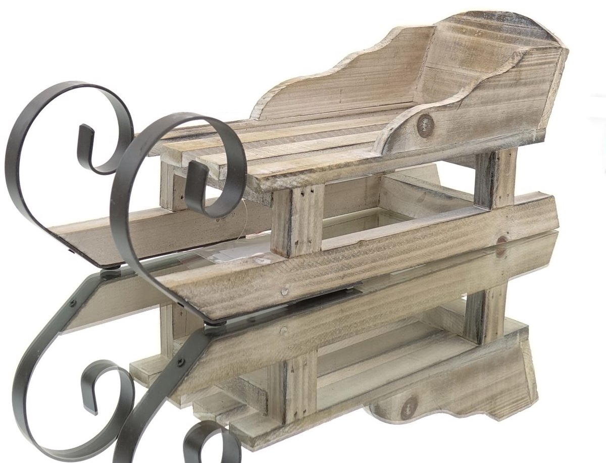 Kaemingk kerstslee naturel 33,5 cm dennenhout