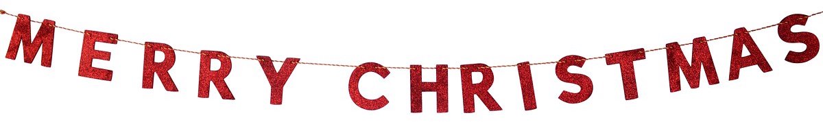 Riffelmacher & Weinberger Kersttekst Merry Christmas Rood Hout