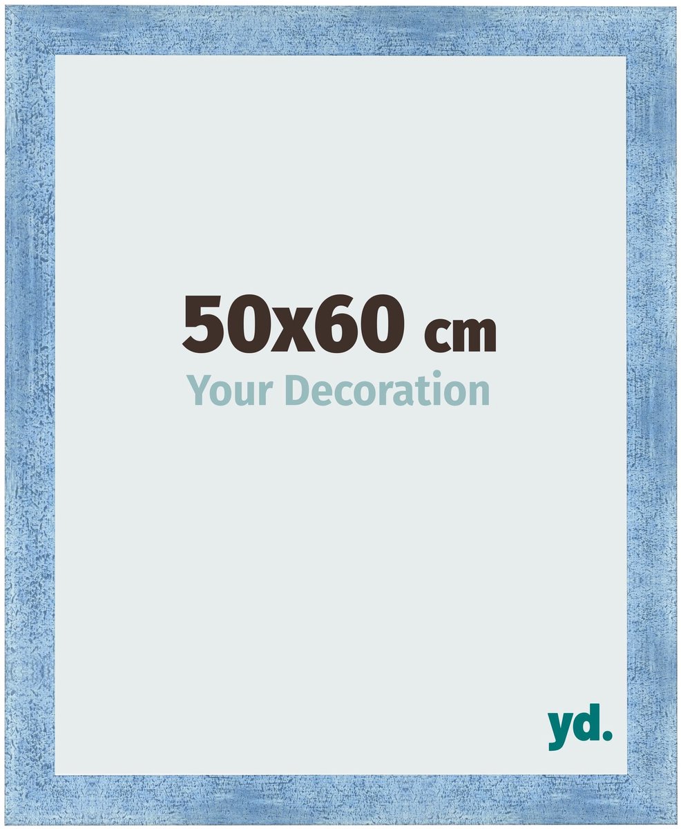 yd. Your Decoration - Fotolijst 50x60 cm - MDF - Helder Blauw Geveegd - Pisa