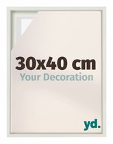 yd, Baklijst 30x40 cm Wit Mat - Lijst voor Canvasdoek - MDF Lyon