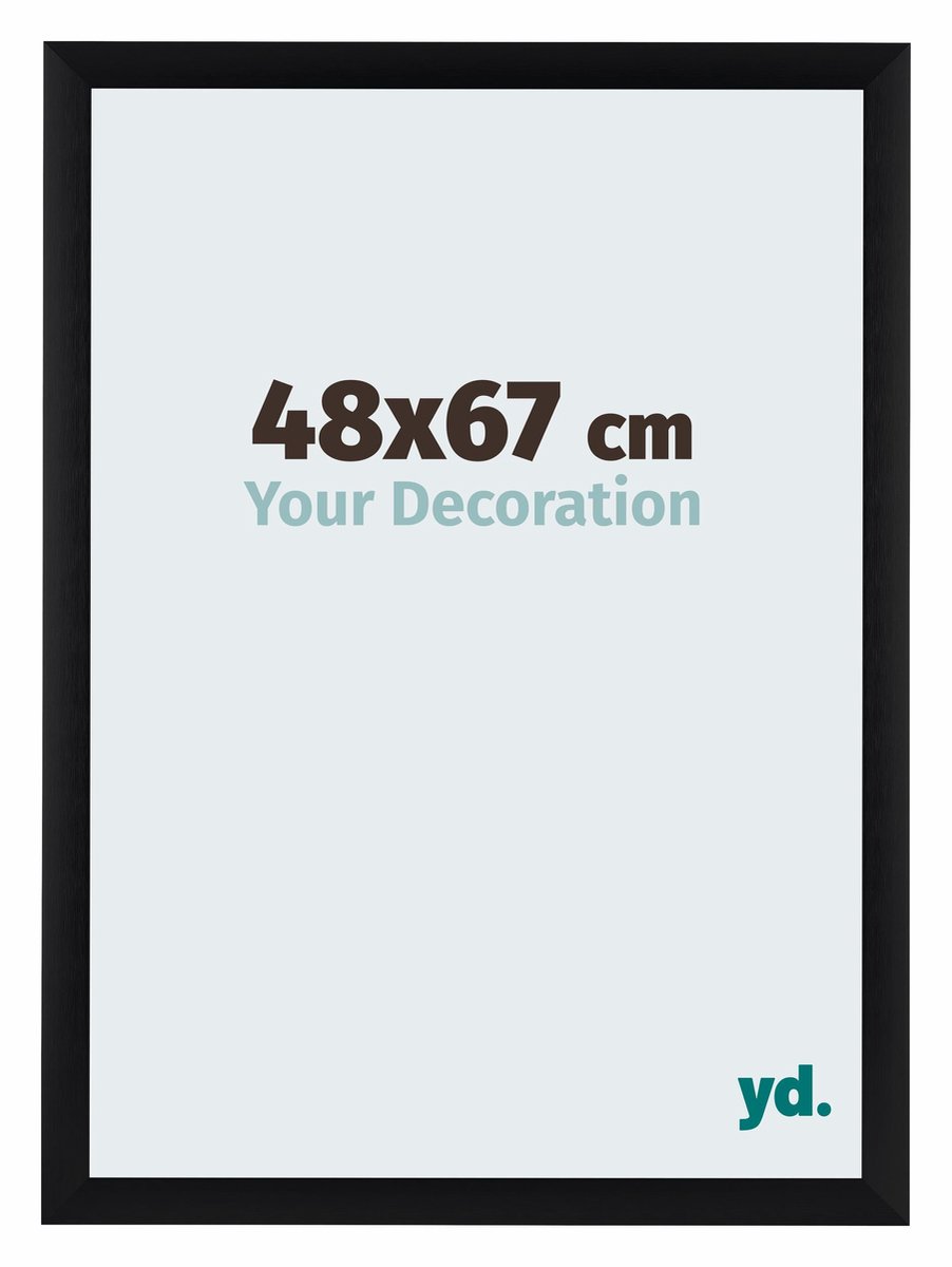 yd. Your Decoration - Fotolijst 48x67 cm - Aluminium - Zwart Geborsteld - Tucson