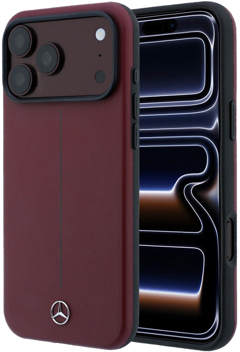 Mercedes-Benz telefoonhoesje voor Apple iPhone 18 Pro Max - Bordeauxrood