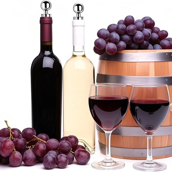Herbruikbare Wijnfles Stopper Set van 3, Perfect voor Champagne, Prosecco en Bier, Gemaakt van Duurzaam Zinklegering — afbeelding 4