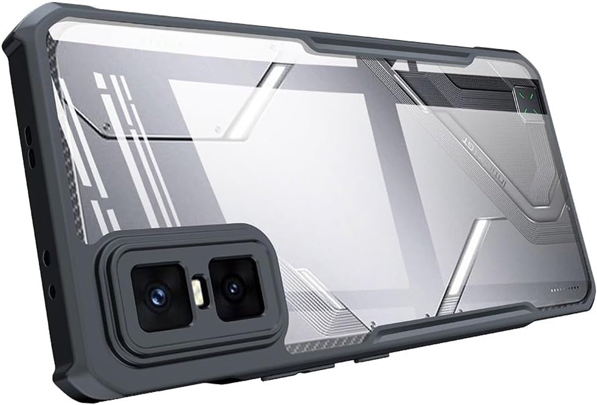 Case for Infinix GT 30 Pro, Airbag Protection Transparent PC Back + Soft TPU Frame, Anti-Scratch Protective Case-Black - ShopVlot