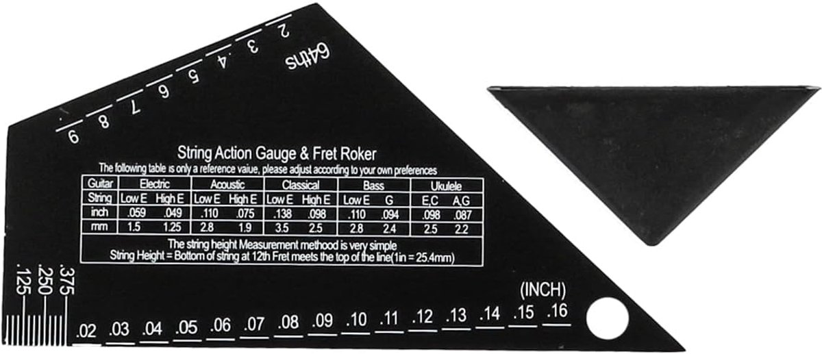 Guitar String Thickness Fret Rocker - 1mm Precisie - Met conversietabellen - Perfect voor luthiers - ShopVlot