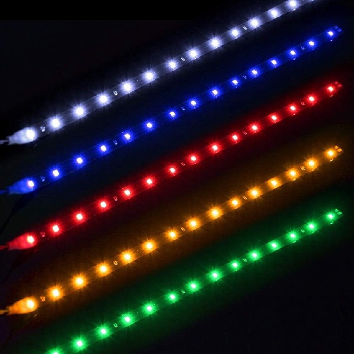 Interieur Aanseccories 1x 30CM LED Strip Universal dagrijverlichting DRL LED auto lamp External Lights Auto Waterproof Car Styling Light (Emitting Color : Pink)