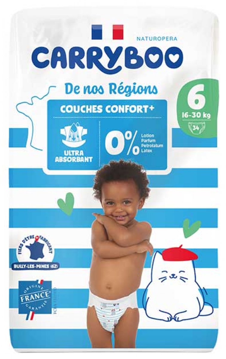 Carryboo De Nos Régions luiers maat 6 | 34 stuks