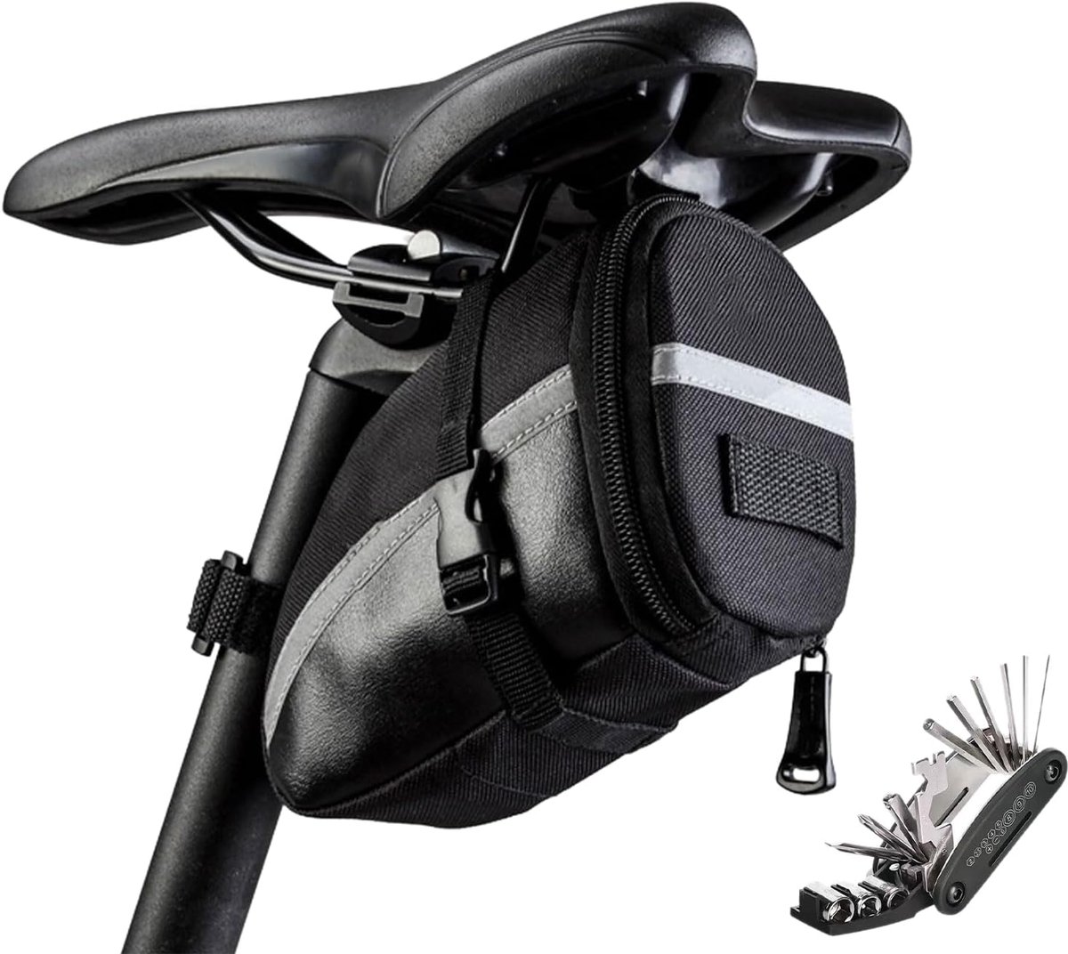 Zadeltas voor racefiets, reflecterende zadeltas voor mountainbike