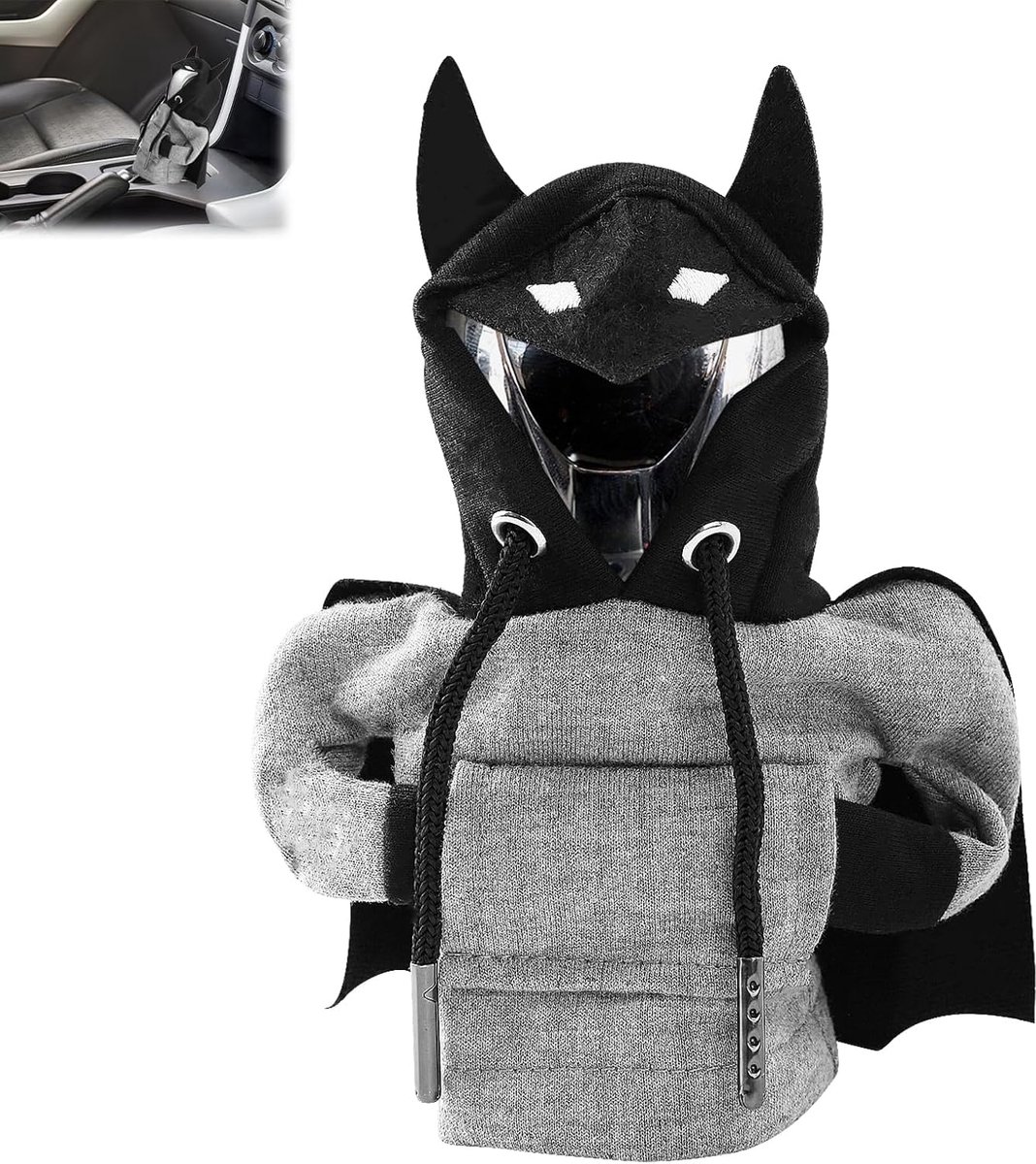 Stick Hoodie, Universele Vleermuis Auto Gear Shift Cover, Shift Knob Hoodie voor Auto, Zachte Stof Gear Knop Covers, Gear Knop Beschermers voor Fun & Stijlvolle Auto Interieur Accessoires