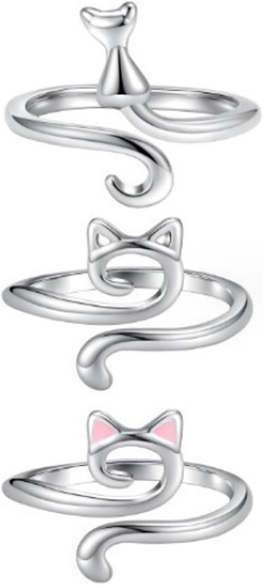 Gehaakte Ringen, 3 stuks Verstelbare Gehaakte Spanringen Open Garen Gids Gehaakte Ringen voor Vinger Garen Ring Breien Haken Breien Gehaakte Accessoires