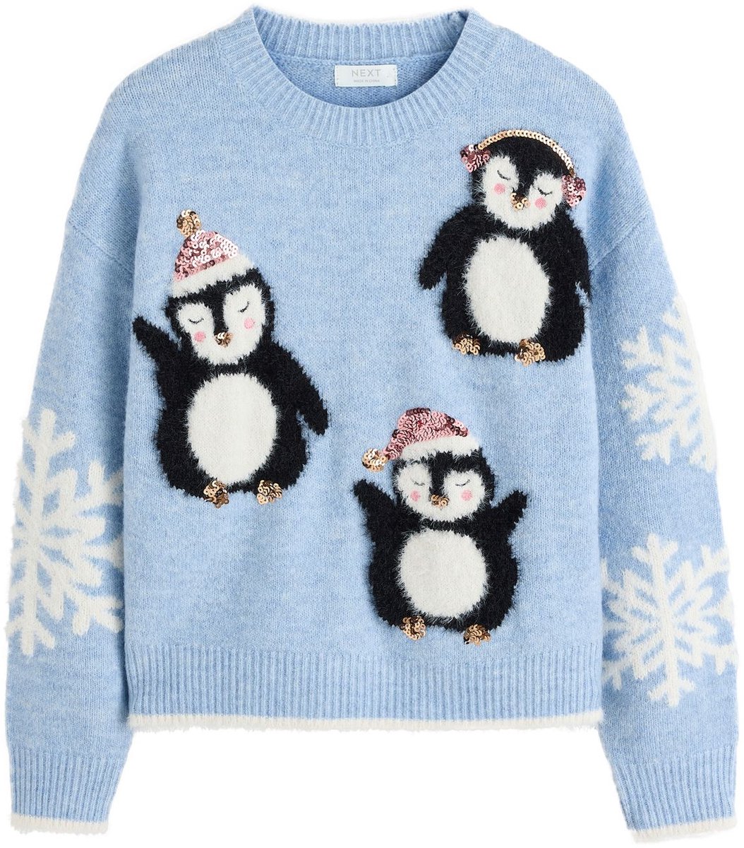 Next - Meisjes - Kersttrui - Blauw
