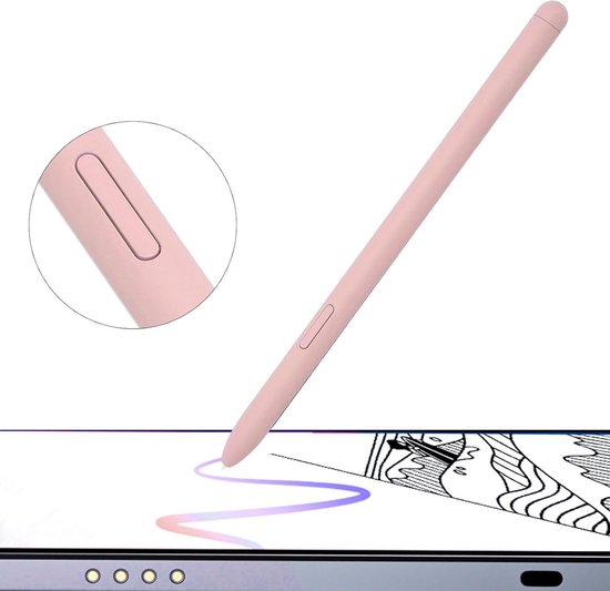 Styluspen voor Tab S6 Lite 10,4 Inch SM P610, SM P615 Tablet, Tab S6 Lite S Pen Vervanging voor Tab S6 Lite SM-P610 SM-P615, met 5 reservetips (Roze) — afbeelding 2