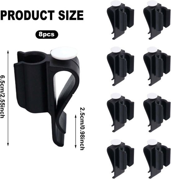 8 stuks golfclub-organizer, golfputter-clip, duurzame golftasklem club putter clips houder, putterhouder voor golftassen golf putter clip golfclubclip met bal marker accessoires — afbeelding 2